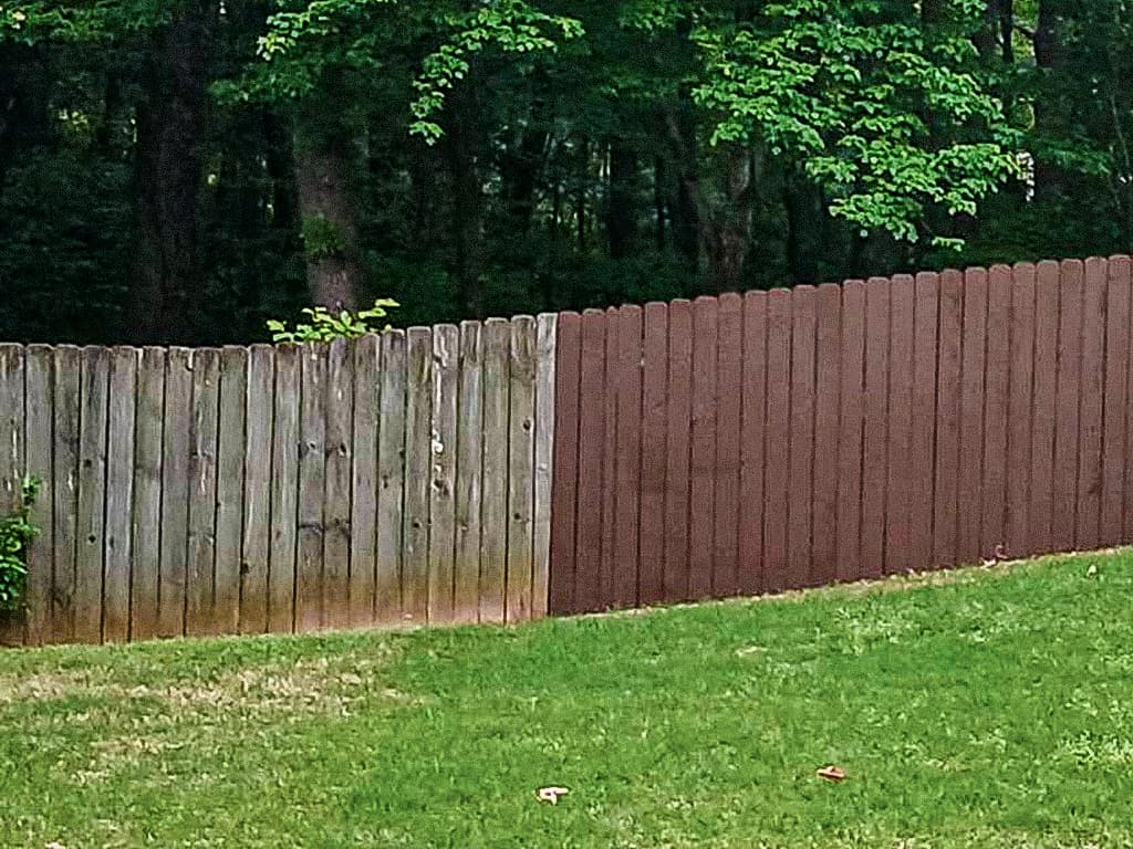 Fence staining project for a North Georgia home by ProFound Painting LLC